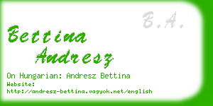 bettina andresz business card